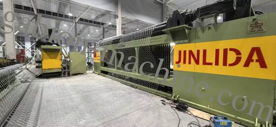 주문 완전 자동 CNC 가비온 박스 생산 라인 – 2m/3m/4m 폭 메쉬용 정밀 PLC 제어 온라인 제품