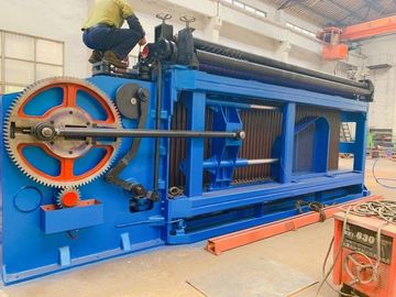 주문 기계 195m/h를 만드는 자동적인 PLC 철사 그물세공 22kw Gabion 메시 온라인 제품