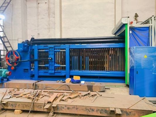 주문 강 제방 보호를 위한 직류 전기를 통한 4300mm 돌망태 상자 기계 102*120mm 온라인 제품