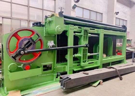 주문 과부하를 가진 PLC 통제 100*120mm 돌망태 메시 기계는 클러치 2.6mm 철사를 보호합니다 온라인 제품
