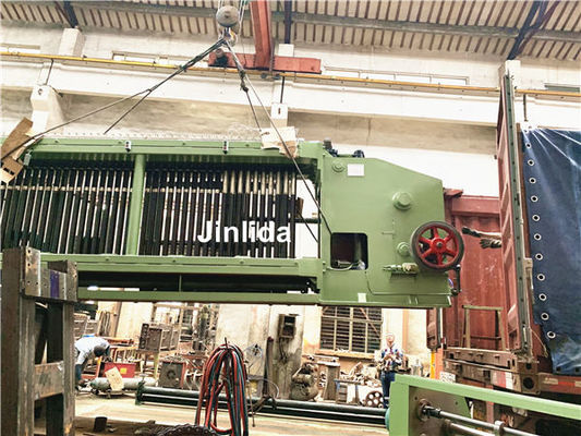 주문 자동적인 고능률 225m/h 6각형 철사 그물세공 기계 100*120mm 돌망태 메시 온라인 제품